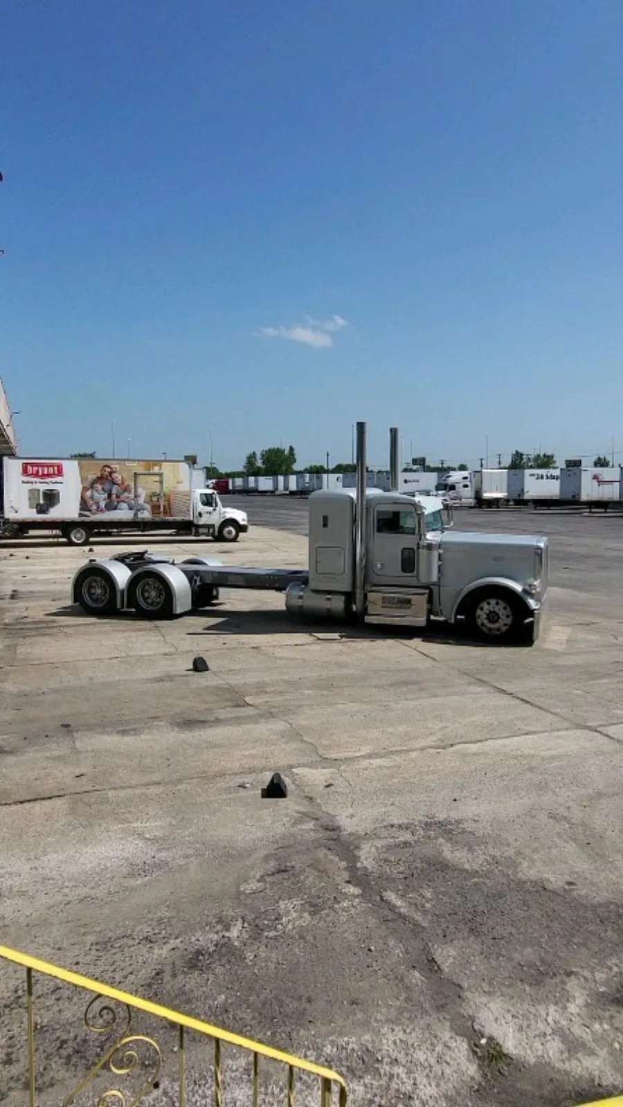 Custom semi truck wheelbase stretch in progress