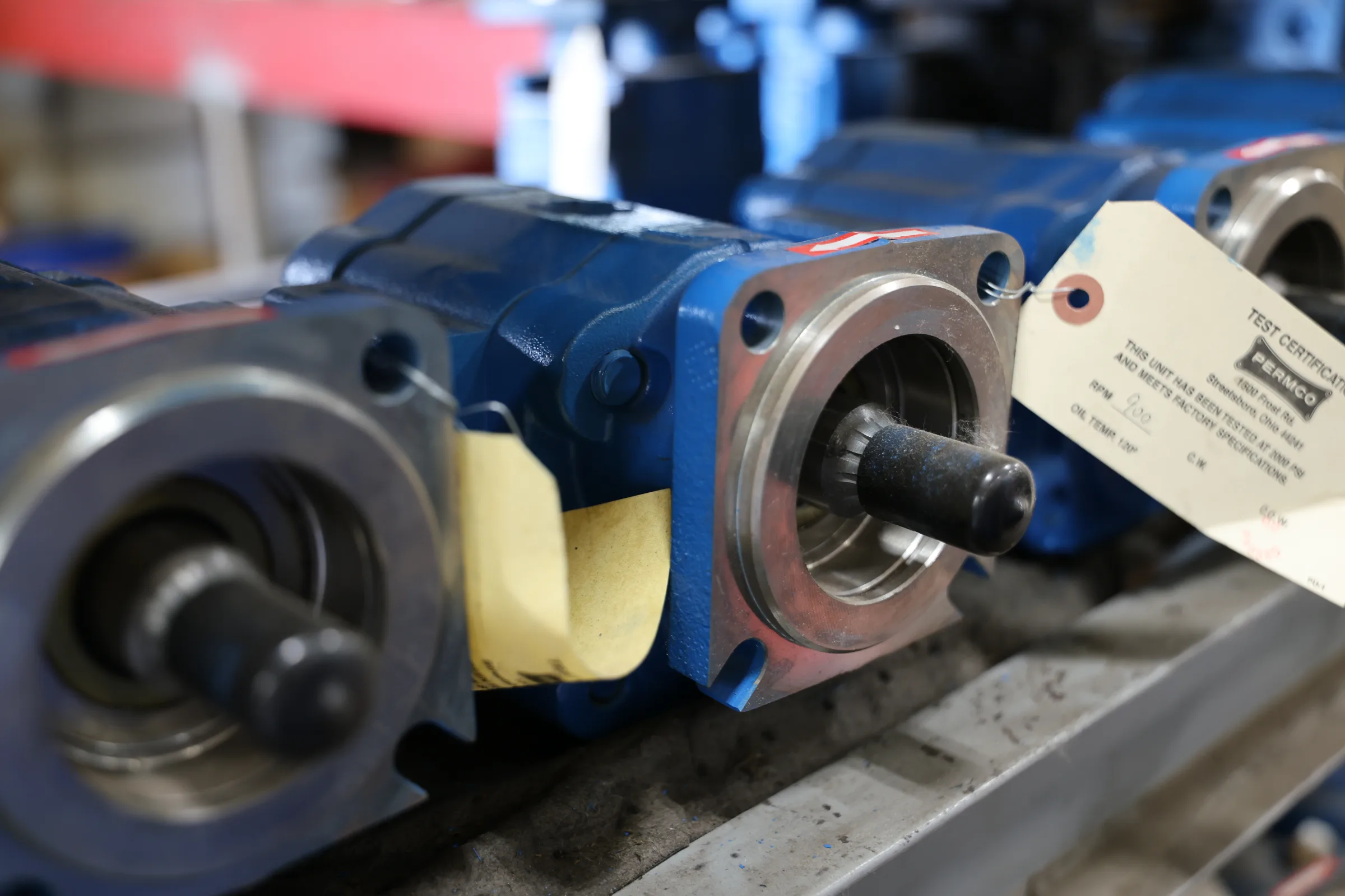 Blue hydraulic pumps and power take-off components