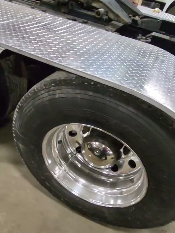 Commercial truck fender installation